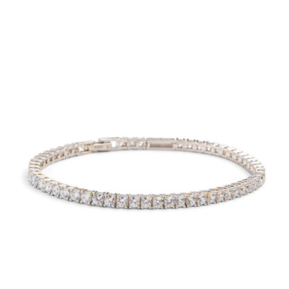 AMOONIC Damen Tennisarmband Match aus 925er Silber mit Zirkoniasteinen - Armband personalisiert mit Gravur für Namen - Perfektes Geschenk für Sie*