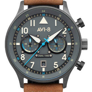 AVI-8 AV-4088-04 Carey Dual Time Herrenuhr 44mm 5ATM*