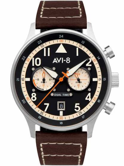 AVI-8 av-4088-01 Carey Dual Time Herrenuhr 44mm 5ATM*