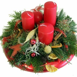 Adventsgesteck mit Kerzen -Lichter im Advent*