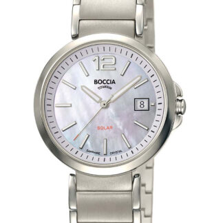 Boccia 3332-01 Damenuhr Solar Titanium 35mm 5ATM*