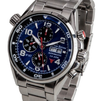 Carl von Zeyten CVZ0047BLMS No. 47 - Herrenuhr 45mm 10ATM*