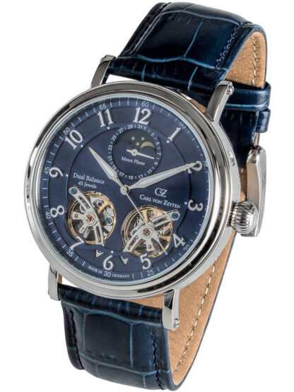 Carl von Zeyten CVZ0054BLS Murg Mondphase Automatik Herrenuhr 46mm 5ATM*