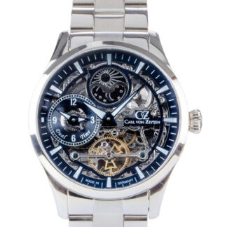Carl von Zeyten CVZ0063BLMS Freiburg Automatik Dual Time Herrenuhr 44mm*