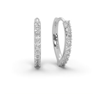 Creolen Silber 925 Damen Ohrringe von AMOONIC I Kreolen klein in Tropfenform mit Zirkonia-Steinen I Silberohrringe Hoops | Schmuck Geschenk für Frauen*