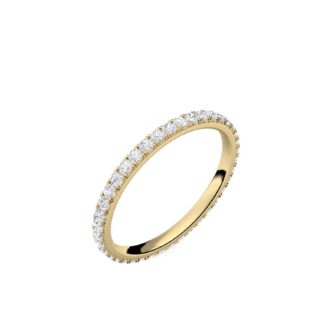 Damenring Gelbgold (925 vergoldet) Vorsteckring Memory Ring mit Zirkonia Steinen Memoire Ring Gelbgold Ringe Damenringe Schmuck dünn schmal modern*