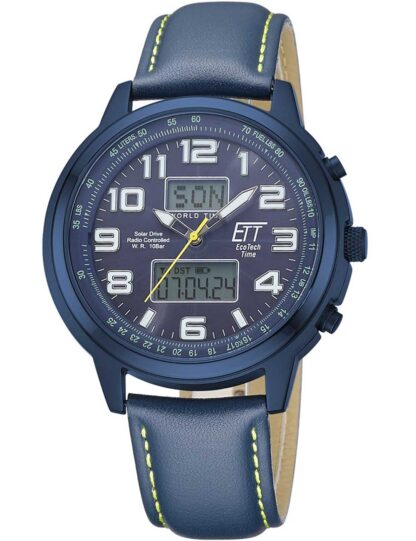 ETT EGS-11450-32L Solar Drive Funkuhr Hunter II Herrenuhr 48mm 10ATM*