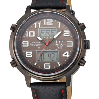 ETT EGS-11452-22L Solar Drive Funkuhr Hunter II Herrenuhr 48mm 10ATM*