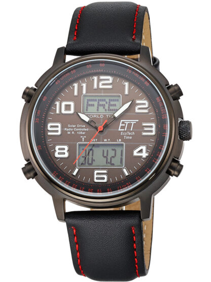 ETT EGS-11452-22L Solar Drive Funkuhr Hunter II Herrenuhr 48mm 10ATM*