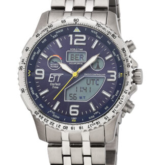 ETT EGT-11575-31M Herrenuhr Solar Titan Funkuhr 43mm 10ATM*
