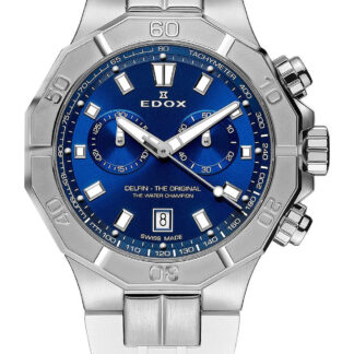 Edox 10113-3CAB-BUIN Delfin Chronograph Herrenuhr 43mm 20ATM*