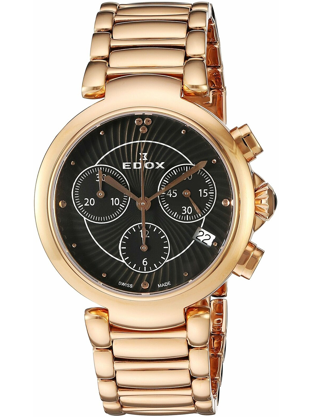 Edox 10220-37RM-NIR LaPassion Chronograph Damenuhr 35mm 5ATM*
