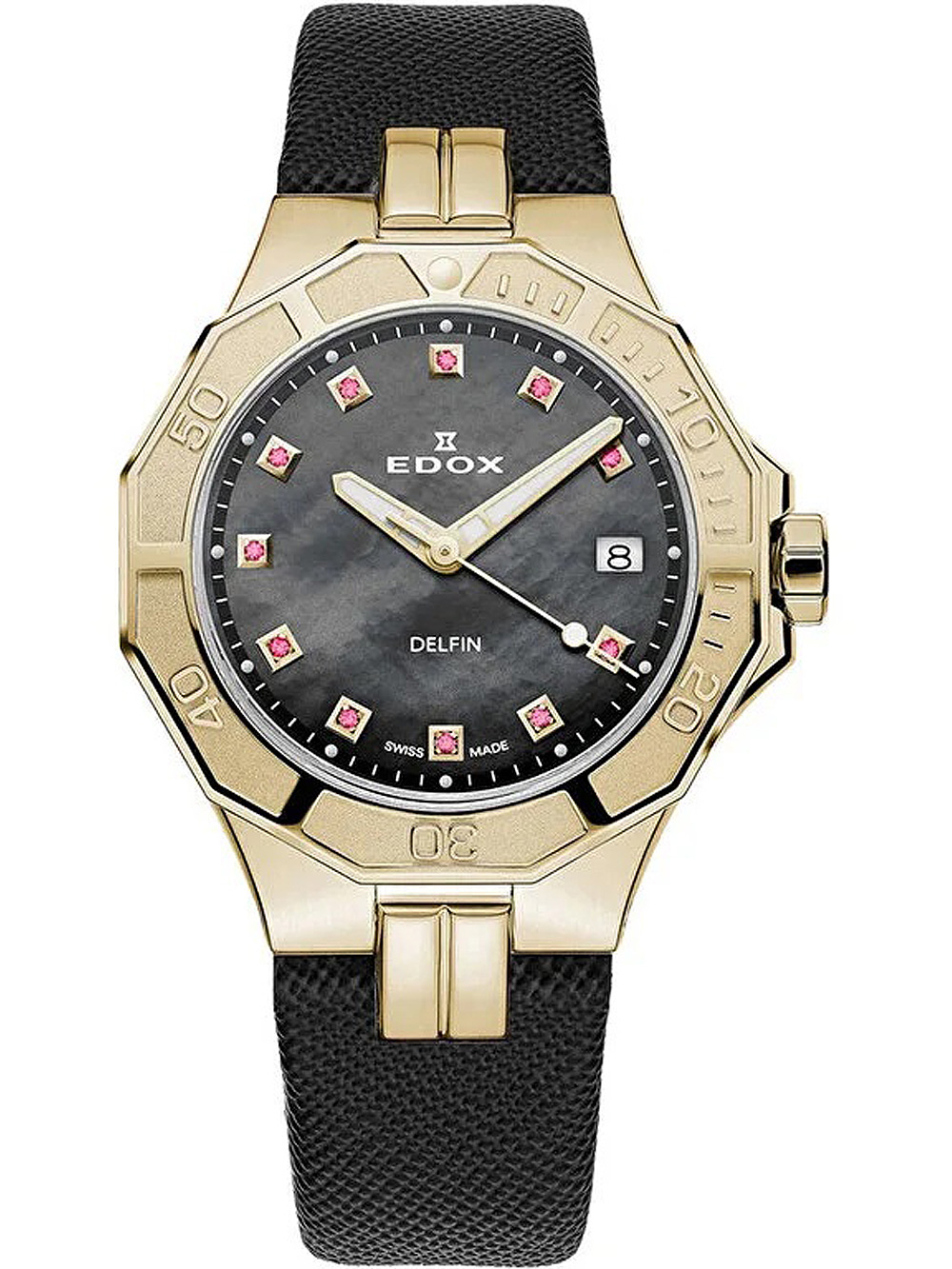 Edox 53020-37JC-NANRUD Delfin Diver Damenuhr 38mm 20ATM*
