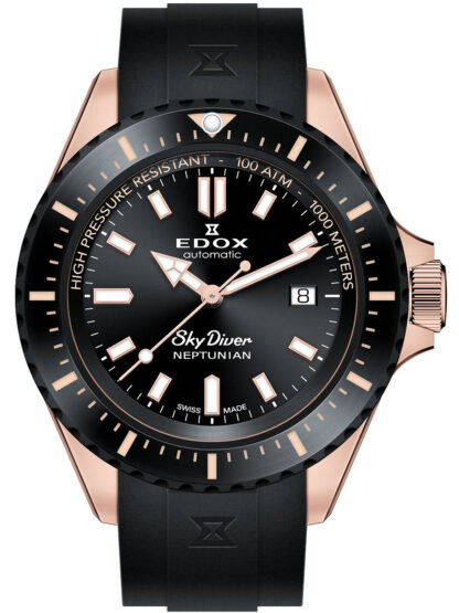 Edox 80120-37RNNCA-NIR Skydiver Neptunian Herrenuhr 44mm 100ATM*