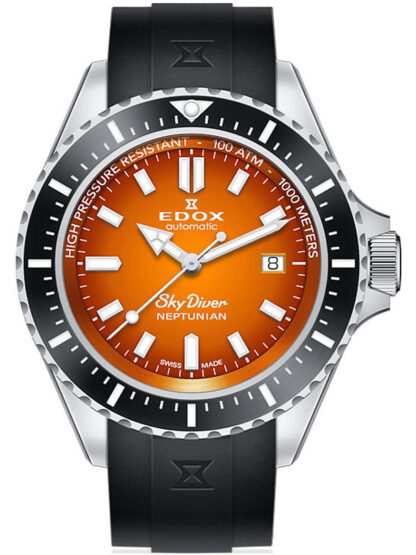 Edox 80120-3NCA-ODN Skydiver Neptunian Automatik Herrenuhr 44mm 100ATM*