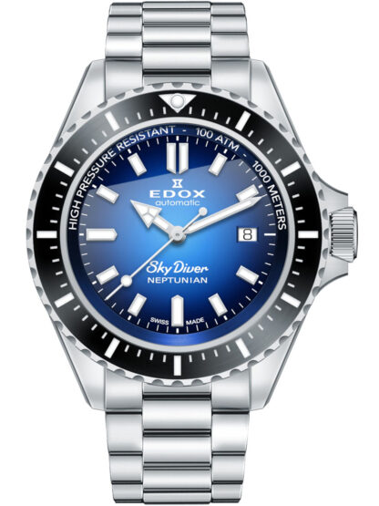 Edox 80120-3NM-BUIDN Skydiver Neptunian Automatik Herrenuhr 44mm 100ATM*
