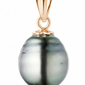 Gaura Pearls Perlenanhänger - Tahiti-Perle schwarz,  585 Roségold*