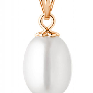 Gaura Pearls Perlenanhänger - weiß, 585 Roségold*
