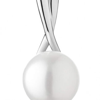 Gaura Pearls Perlenanhänger - weiß, elegant, rund, 925 Silber*