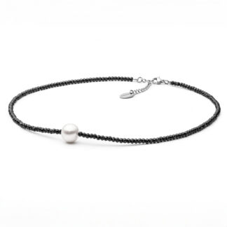 Gaura Pearls Perlenkette - weiß, rund, 11 mm, 39-42 cm, Edelstahl*