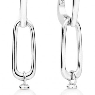 Gaura Pearls Perlenohrringe - weiß, oval, 8 mm, 925 Silber*