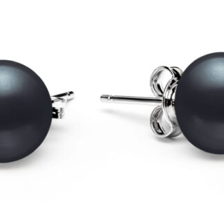 Gaura Pearls Perlenohrstecker - schwarz, 10 mm, 925 Silber*