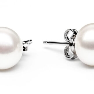 Gaura Pearls Perlenohrstecker - weiß, 10 mm, 925 Silber*