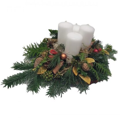 Gesteck mit Kerzen Advent*