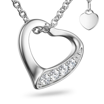 Halskette für Freundin Etui-Gravur *Ich liebe Dich* Herzkette 925 Silber Kette Herz Liebesbeweis Frau Damen Herzanhänger Geschenk schenken Jahrestag*