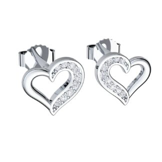 Herz Ohrringe Silber 925 Herz Ohrstecker Geschenk für Freundin Geschenke für Frauen Damen kleine Ohrringe Stecker Zirkonia Herzohrringe*