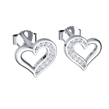 Herz Ohrringe Silber 925 Herz Ohrstecker Geschenk für Freundin Geschenke für Frauen Damen kleine Ohrringe Stecker Zirkonia Herzohrringe*