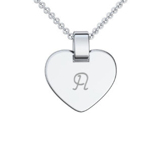 Herzkette Herzchen Kette mit Gravur Namen Silber 925 Damen Halskette mit Herzanhänger personalisiert mit Buchstaben Initialen | Kette Ich liebe Dich Silberkette mit Herz*