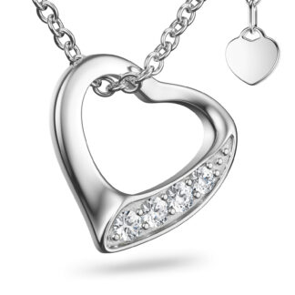 Herzkette Silber 925 Halskette für Freundin Frau Damen Sie Herz Kette Geschenk Ideen Geburtstag Liebe Schmuck Liebesbeweis Jahrestag 1-Jähriges*