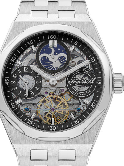 Ingersoll I12901 The Broadway Dual Time Automatik Herrenuhr 43mm 5ATM*