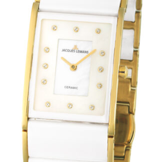 Jacques Lemans 1-1940K Dublin Keramik Damenuhr 24 x 28 mm*