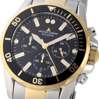 Jacques Lemans 1-2091I Liverpool Chronograph Herrenuhr 44mm 20ATM*