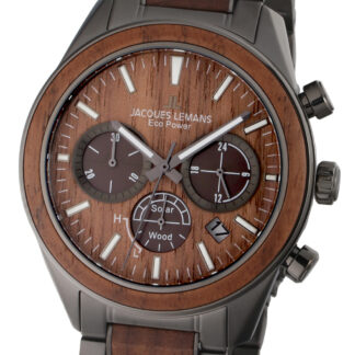 Jacques Lemans 1-2115K Eco Power Wood Herrenuhr 44mm 10ATM*