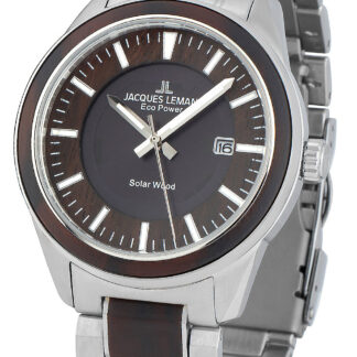Jacques Lemans 1-2116G Eco Power Wood Herrenuhr 40mm 10ATM*