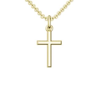 Kette Kreuzkette Gelbgold *Silber 925 hochwertig vergoldet* Kreuz Kette Kreuz Anhänger Kreuz Goldgelb vergoldet Kreuzanhänger Goldkreuz*