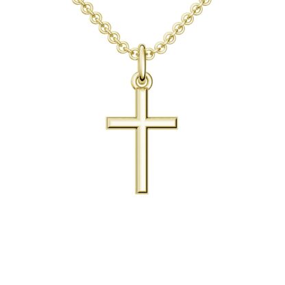 Kette Kreuzkette Gelbgold *Silber 925 hochwertig vergoldet* Kreuz Kette Kreuz Anhänger Kreuz Goldgelb vergoldet Kreuzanhänger Goldkreuz*