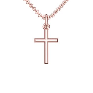 Kreuzkette Rosegoldkreuz Kette mit Kreuz Anhänger hochwertig vergoldet! *inkl. Luxusetui + * Kreuz Kette Kreuz Anhänger Kreuz Roségold vergoldet*