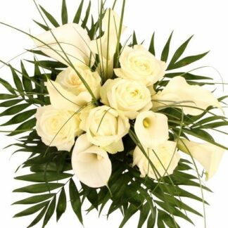Premium Rosen und Calla - White Elegance*
