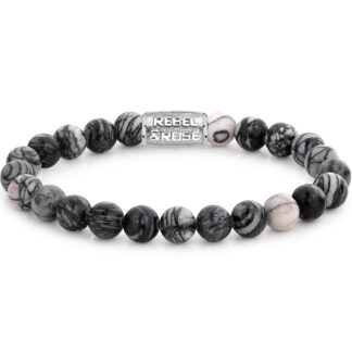 Rebel & Rose Armband Black Wolf RR-80032-S-L+ Herren*
