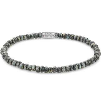 Rebel & Rose Armband Glass Rocks Black Leopard RR-40116-S-M Unisex*