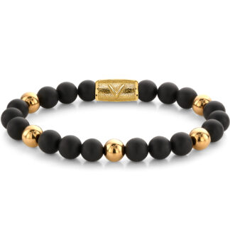 Rebel & Rose Armband Matt Black Madonna RR-8DV05-G-L Herren*