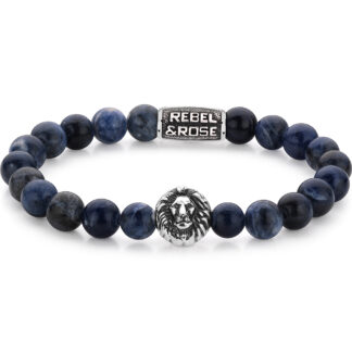 Rebel & Rose Armband Midnight Blue Lion RR-8L030-S-L+ Herren*