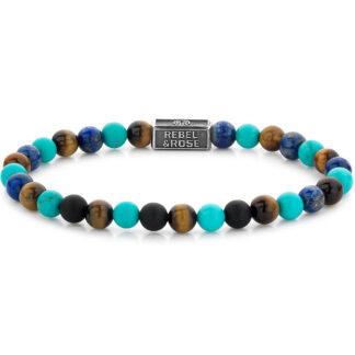 Rebel & Rose Armband Mix Turquoise 925 RR-6S006-S-S Damen*
