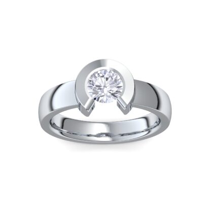 Ring Damenring Silber 925 „Einkaräter“ Ring Zirkonia Silberring Damen mit großem Stein Solitär-Ring Verlobungsring für Damen Frauen Freundin modern*