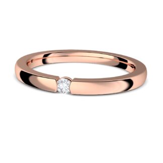 Ring Spannring Rosegold *Zirkonia Stein*, Verlobungsring Rosegold Damenring rose Ringe Antrag Verlobung Ringe vergoldet Damen Frauen Freundin*