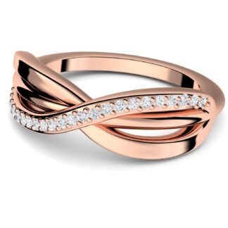 Ring Unendlichkeit *Zirkonia Rosegold* Ringe Unendlichkeit Damenring Rosegold mit Steinchen Freundin Frauen Damen Unendlichkeit Schmuck*